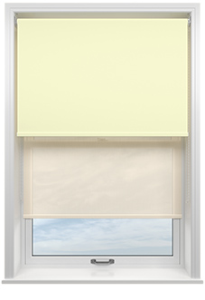 Rimini (Blackout), Cream & Shimmer Cream - Double Roller Blind